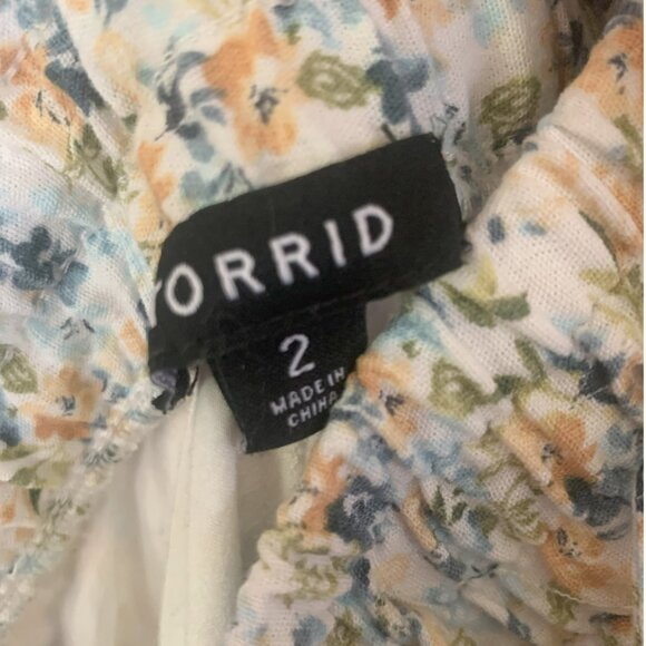 Torrid Floral Maxi Skirt - Blue and Yellow - Picture 2 of 3